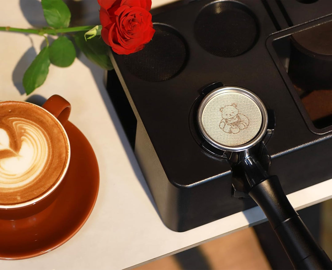 MEION 54 mm Siebträger ohne Boden mit eloxiertem Aluminium-Griff, kompatibel mit Breville Barista Ex