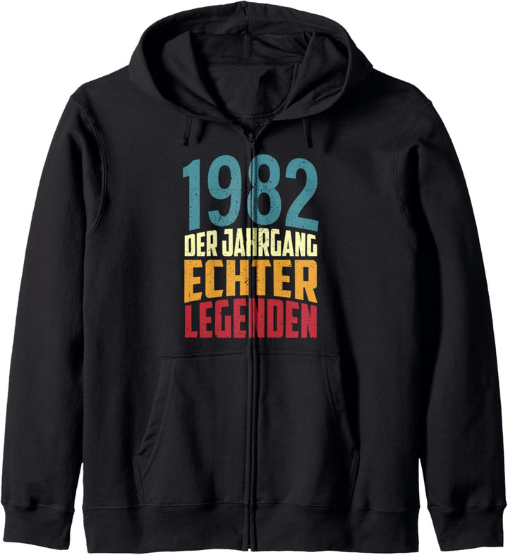 Vintage 42nd Birthday Man Woman 42 Years 1982 Decorative Kapuzenjacke