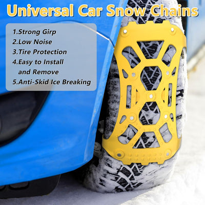 Schneeketten Auto: Universal Schneeketten Winter Ketten für Reifengrössen 165-265 mm(6 Stück) ‎FHL-0