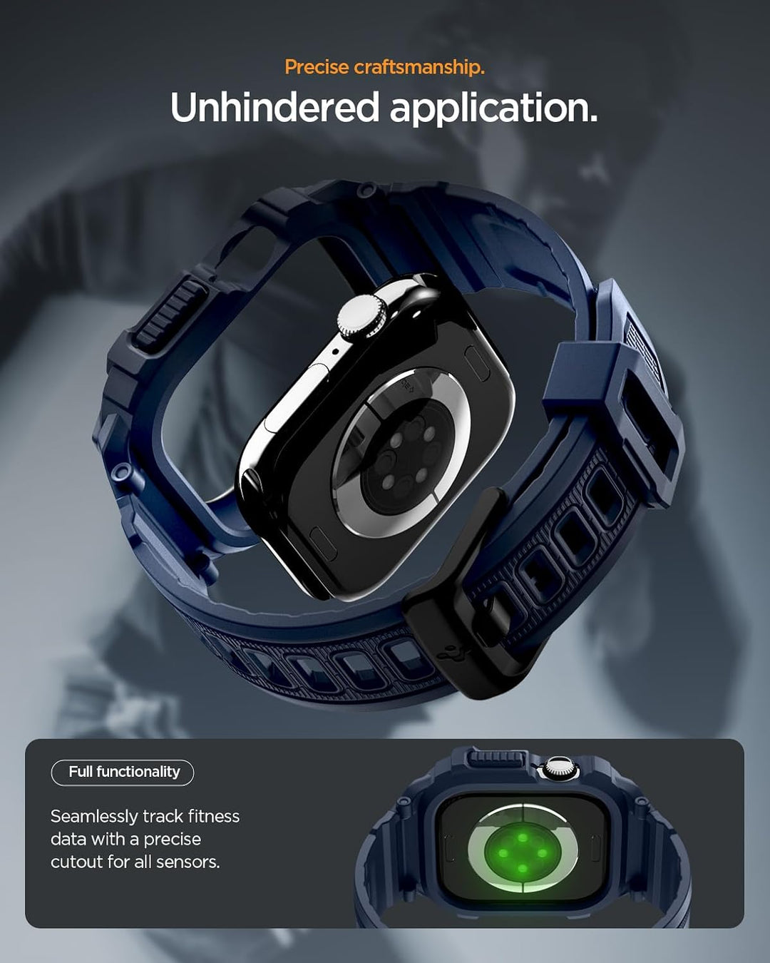 Spigen Rugged Armor Pro 2 Hülle mit Armband Kompatibel mit Apple Watch 11/10 42mm (2025/2024) - Mari