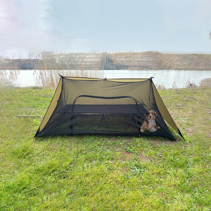 Onewind Camping Shelter mit Moskitonetz, Zelt Emergency Survival Shelter, leicht, wiederverwendbar,