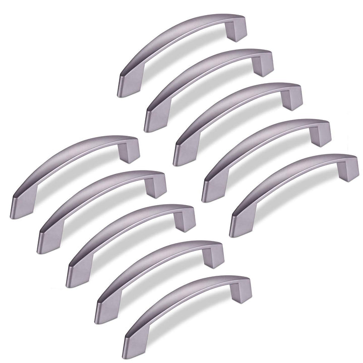 10 x Möbelgriff THEA BA 96 mm Chrom matt Bügelgriff Küchengriff Schrankgriff von JUNKER Design 10x B