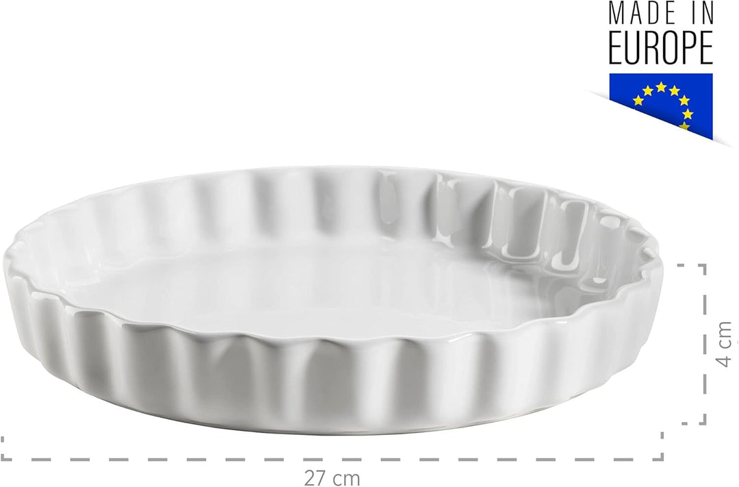 MÄSER 931980 Kitchen Time, Tarteform, Quicheform, Obstkuchenform, kratz- und schnittfest, runde Back