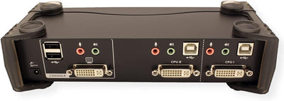 ATEN CS1762A-AT-G KVM 2X Port USB/DVI Switch, schwarz