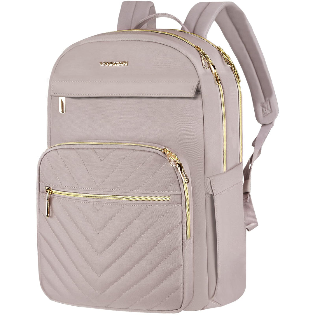VANKEAN 15.6 Zoll Laptop Rucksack Damen, Hohe Schulrucksack Wasserdicht Damen Herren Arbeitstasche m