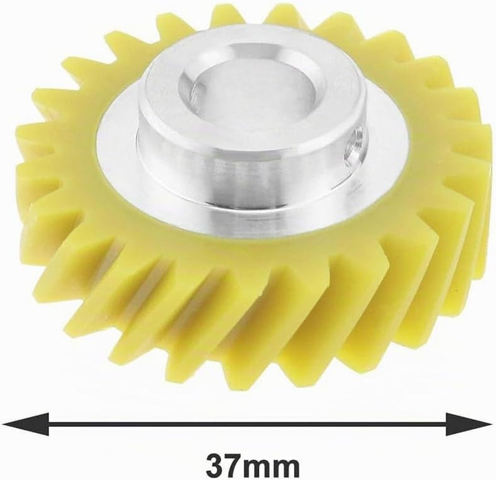 W10112253 Mixer-Schneckengetriebe-Ersatz (gelb) mit 2 Kohlebürsten, passend für 5KSM150 5KSM45 5KSM9