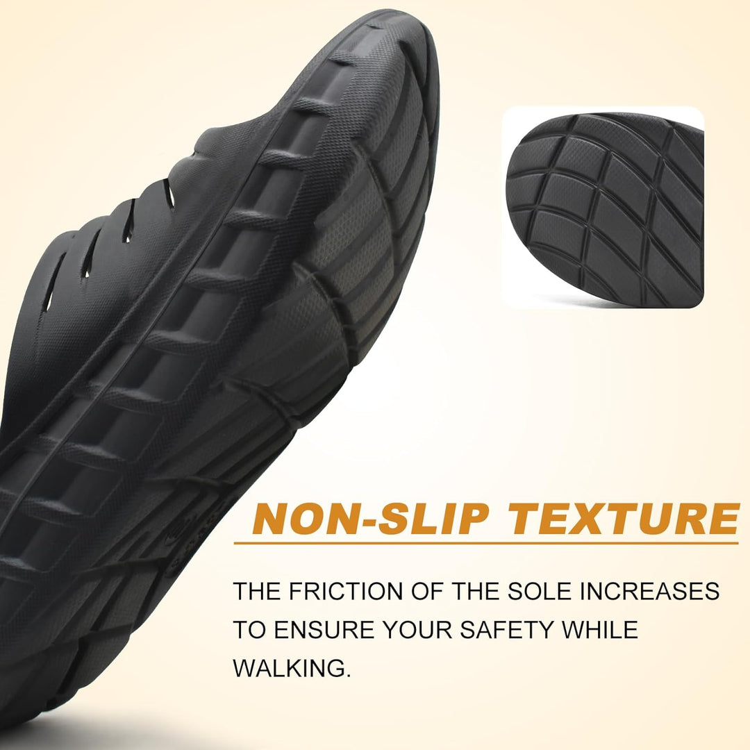 KuaiLu Recovery Sandalen Herren mit Bequeme Plantarfasziitis Arch Support, Orthopädische Männer Leic