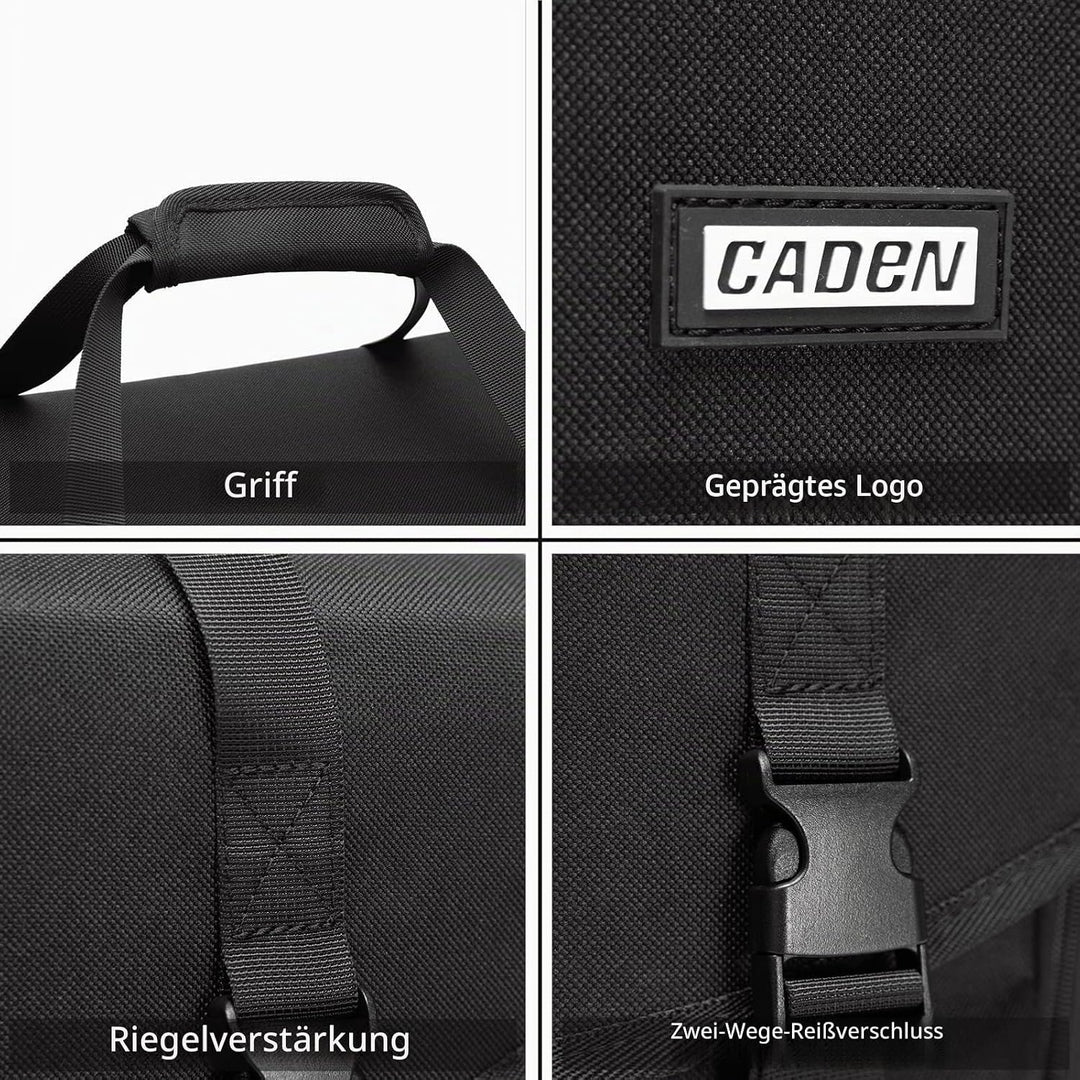 CADeN Large Camera Messenger Bag Case Schultertasche mit Stativhalter Kompatibel für Nikon, Canon, S