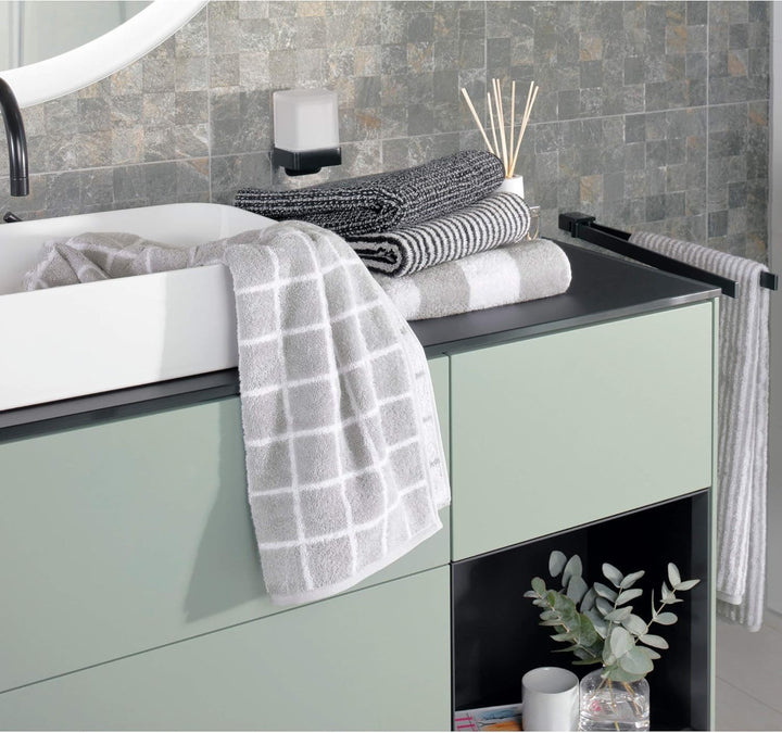 CAWÖ Home Handtücher Zoom Blockstreifen 120 Platin - 76 Duschtuch 80x150 cm, Duschtuch 80x150 cm