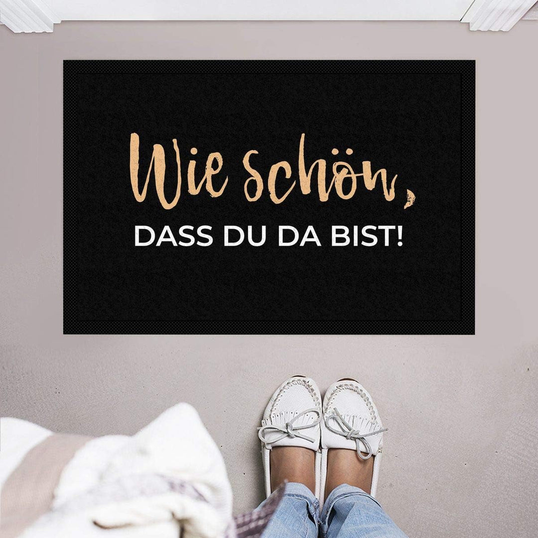 printplanet - Fussmatte mit Spruch: Schön DASS du da bist - 60 cm x 40 cm 60 x 40 cm 06 Schön Dass d