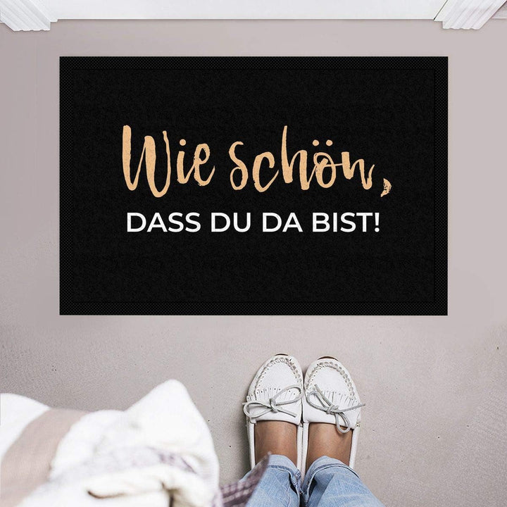 printplanet - Fussmatte mit Spruch: Schön DASS du da bist - 60 cm x 40 cm 60 x 40 cm 06 Schön Dass d