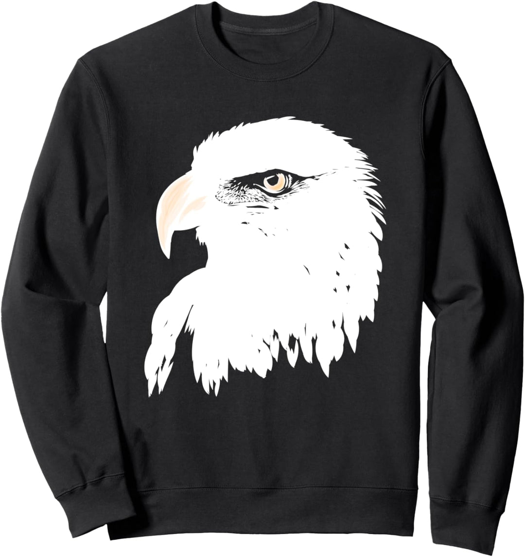 Süsser Weisskopfseeadler handgezeichnete Skizze künstlerisch Sweatshirt