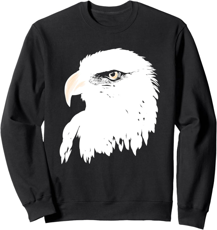 Süsser Weisskopfseeadler handgezeichnete Skizze künstlerisch Sweatshirt