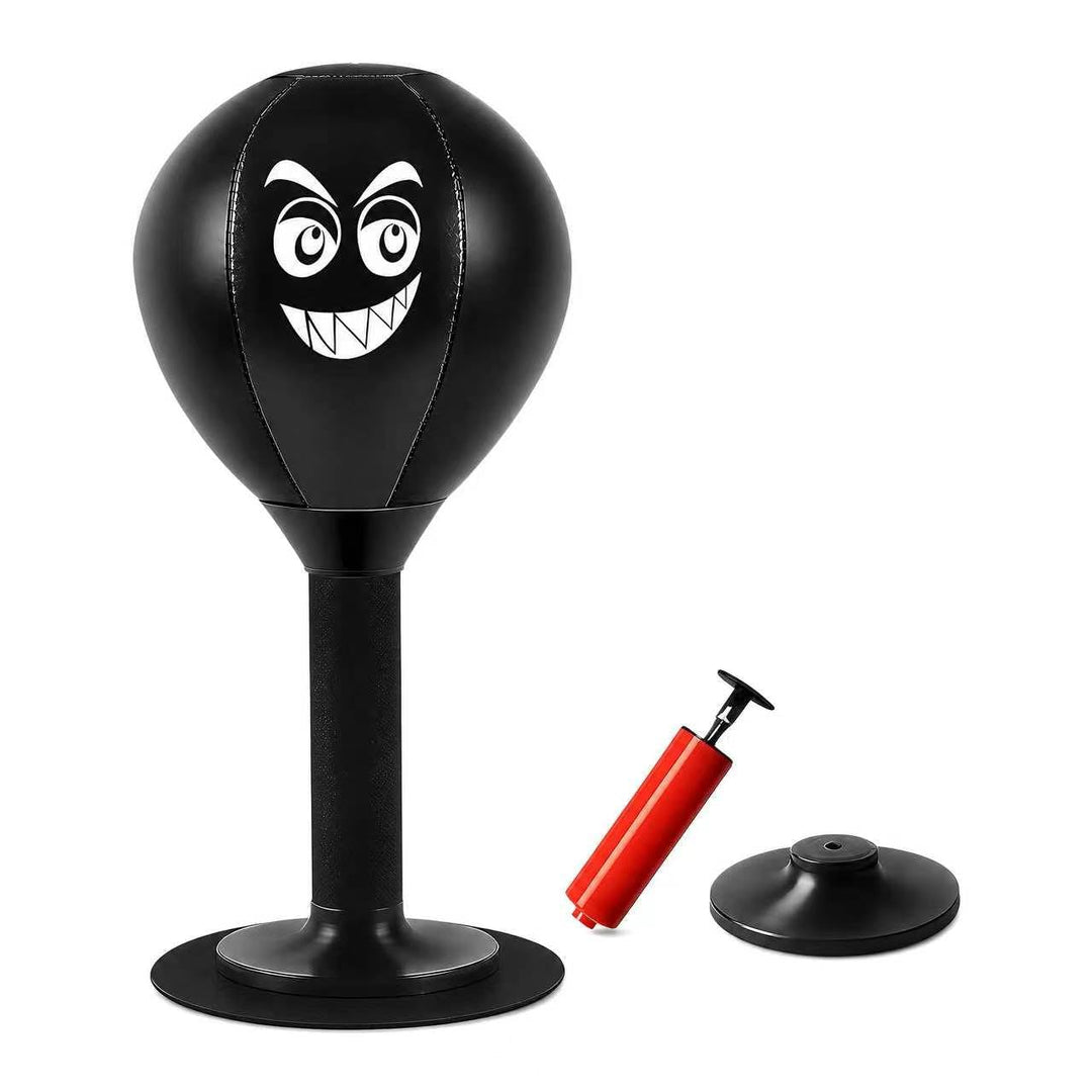Punchingball Tisch, Freistehender Desktop-Boxsack, Schwarz, Schwarz