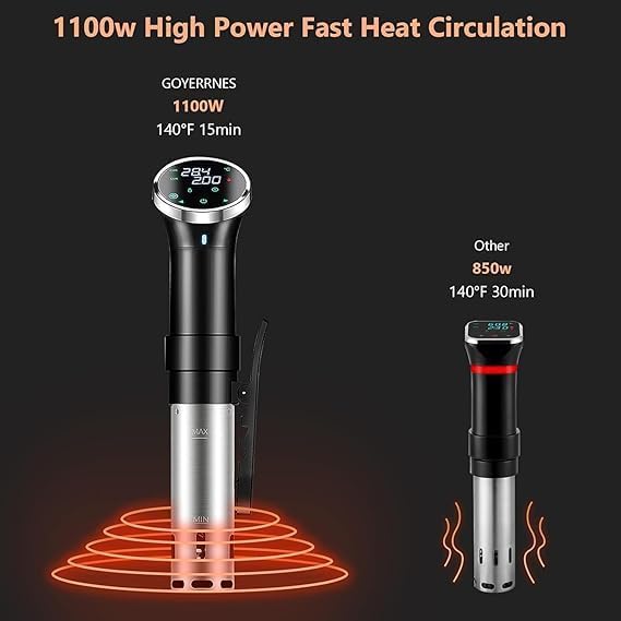 Sous Vide,Sous Vide Garer grossem Touchscreen 1100 Watt Präzisionsgarer, Tauchthermostate, Sous Vide