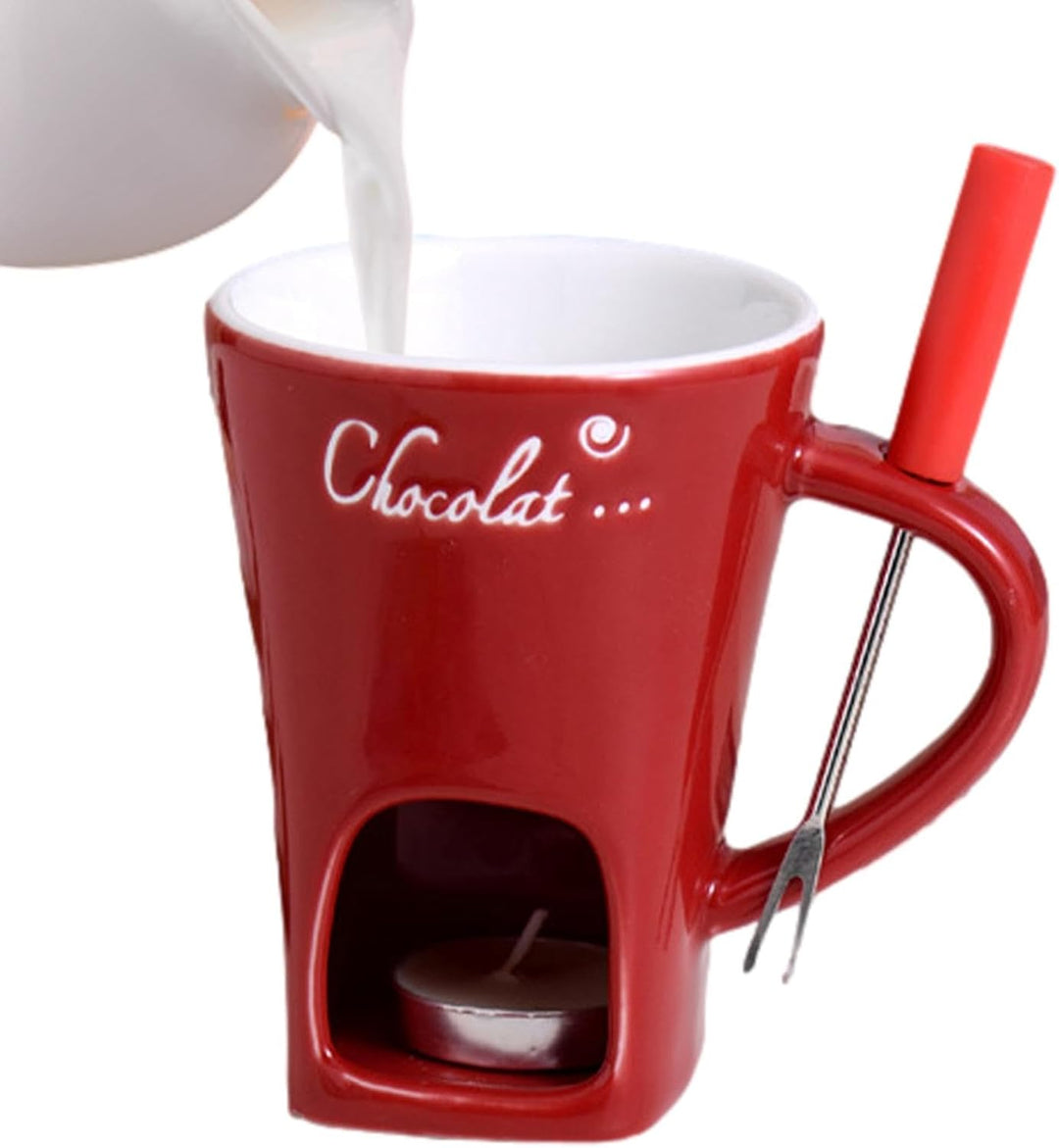 Chocolate Fondue Tasse, Schokofondue Tasse, Butterwärmer-Set, Schokoladenfondue-Becher-Set, 130 Ml K