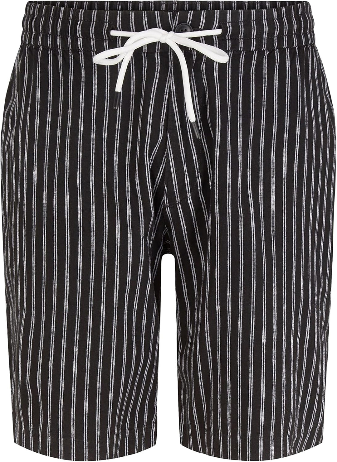 TOM TAILOR Denim Herren Bermuda Shorts aus Leinen L 31163 - Black Stripe, L 31163 - Black Stripe