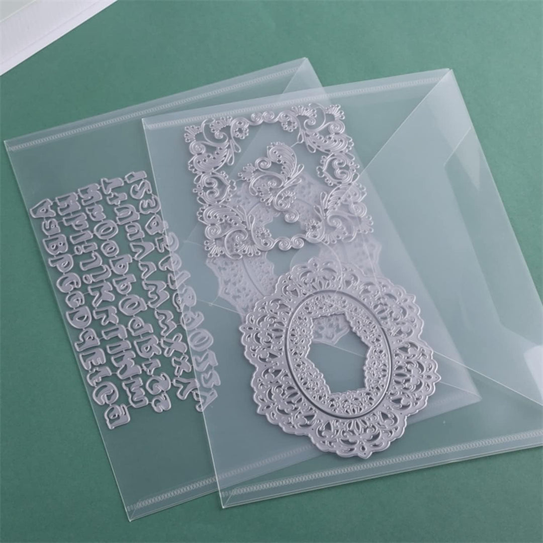 10 Stück A4 Gummi-Magnetfolien 22,9 x 29,2 cm, 10 Stück, transparente Stempel-Aufbewahrungstaschen,