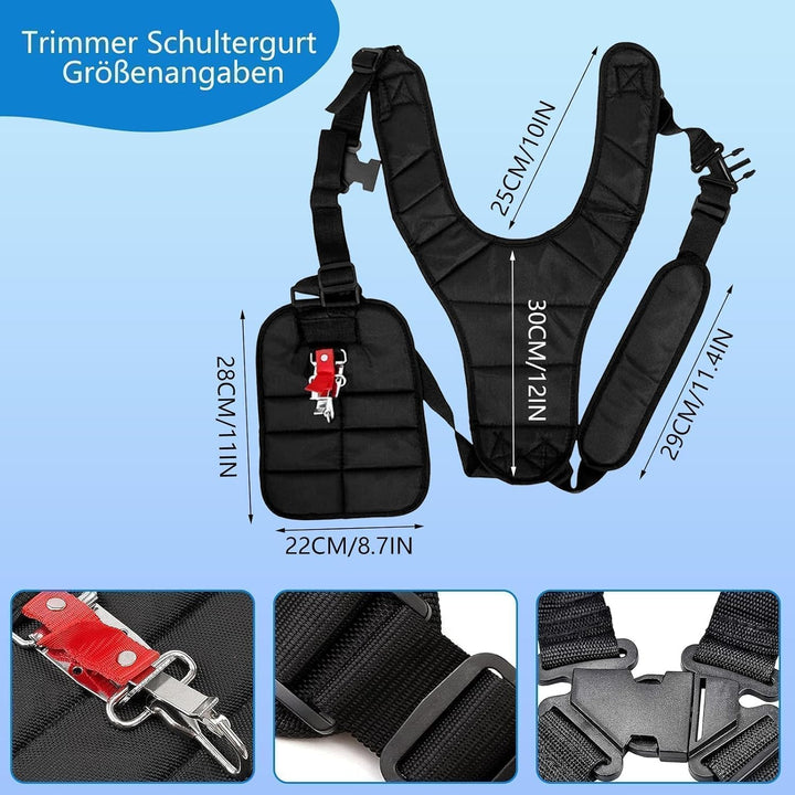 Professioneller Schultergurt für Motorsense und Trimmer,Universalgurt mit doppelter Schulter für Ras