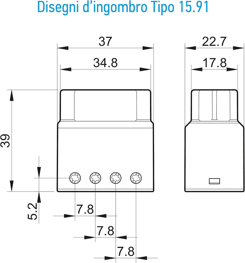 Finder 159182300000PAS Elektronischer Einbau-Dimmer, 230 VAC, für weissleuchtende Lampen