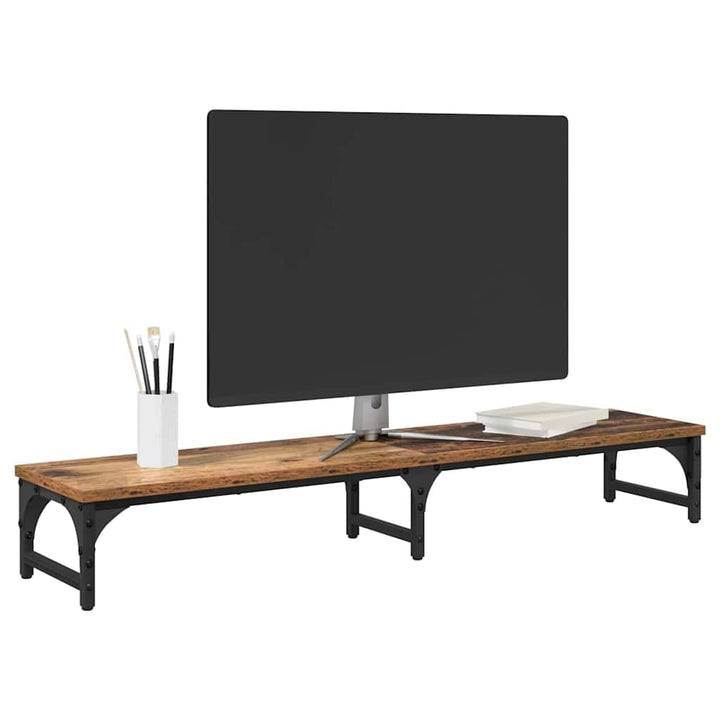 vidaXL Monitor Halterung Altholz 105 x 23 x 15,5 cm Holzwerkstoff