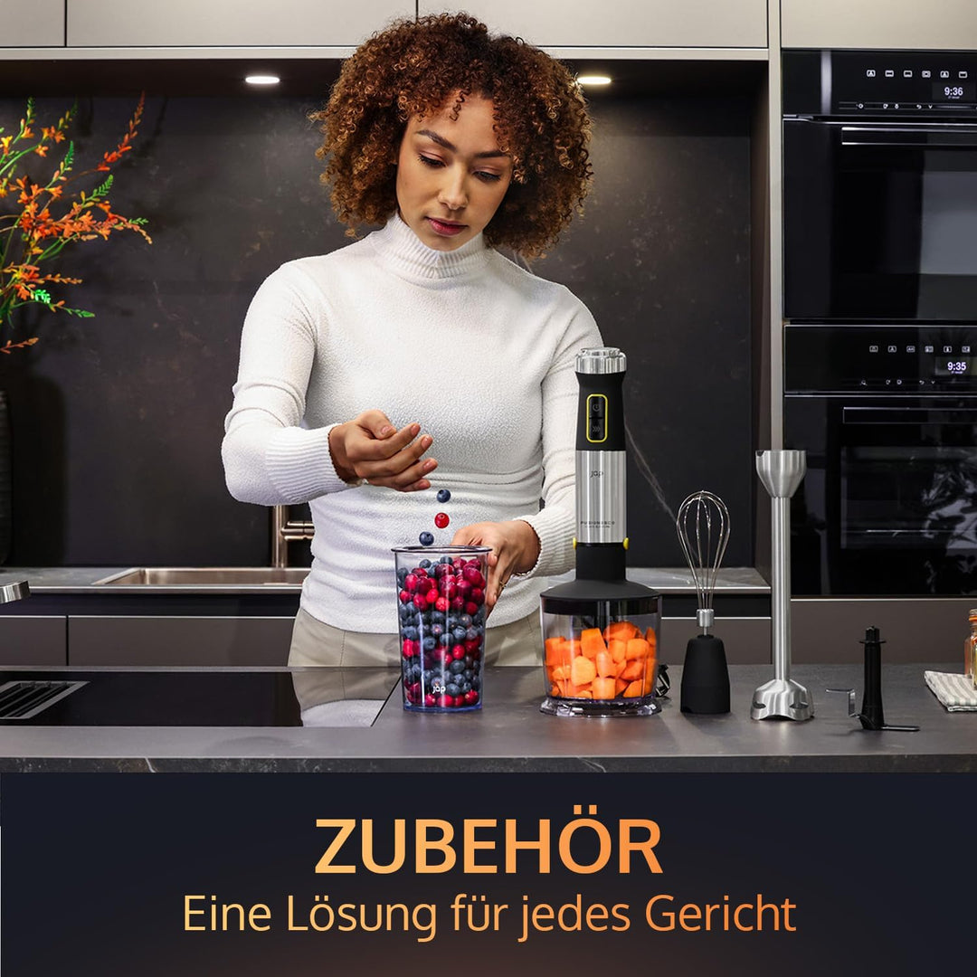 ForceBlend Stabmixer Set F2 - Extra langer XL-Mixfuss - Hochleistungsmixer 1500 Watt - Zerkleinerer