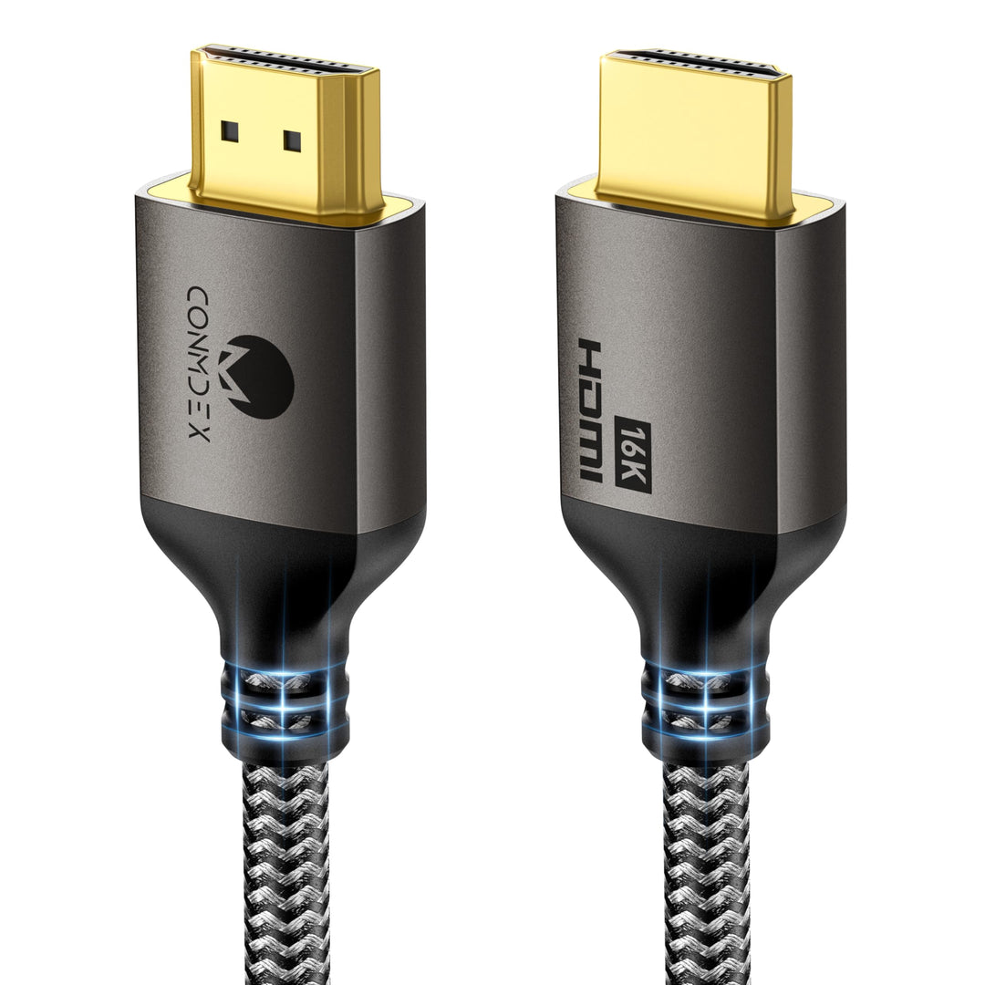 CONMDEX 16K HDMI 2.2 Kabel 3M – 96 Gbit/s Ultra High Speed, 8K@120 Hz/144 Hz, 4K@240 Hz, eARC, HDR,