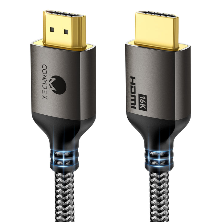 CONMDEX 16K HDMI 2.2 Kabel 3M – 96 Gbit/s Ultra High Speed, 8K@120 Hz/144 Hz, 4K@240 Hz, eARC, HDR,
