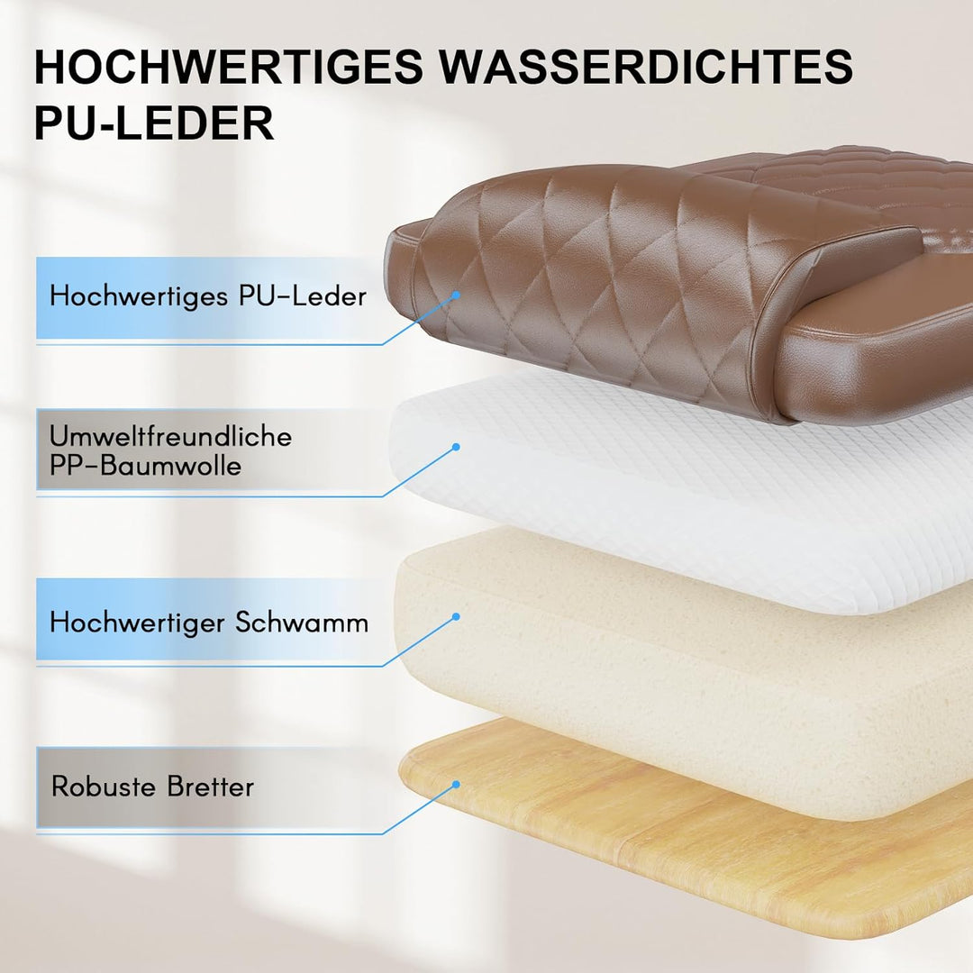 naspaluro Chefsessel Bürostuhl mit Fussstütze, Schreibtischstuhl Ergonomisch, PU Leder Computerstuhl