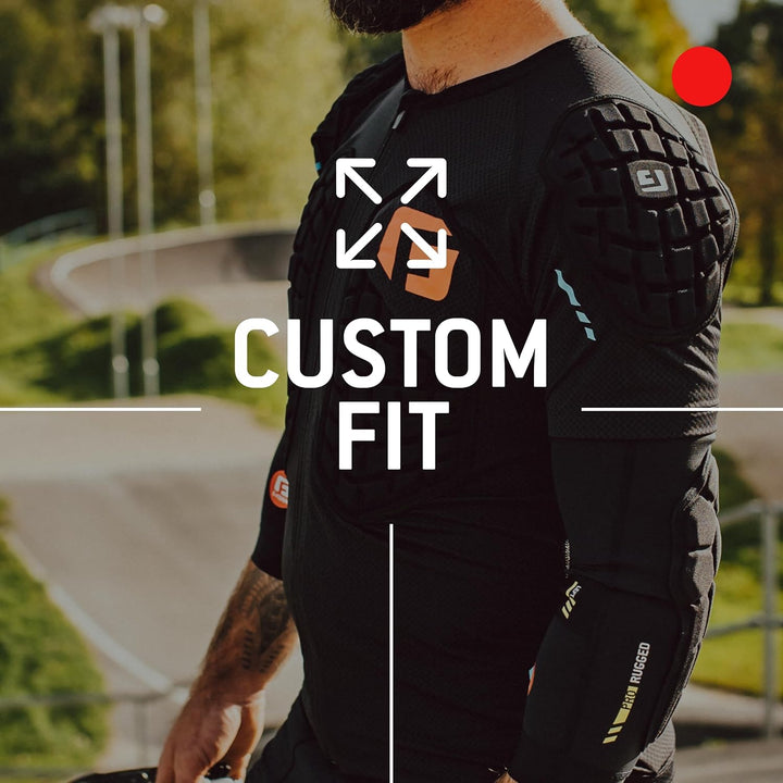 G-Form Pro Rugged Ellbogenschützer, 2 Stück, für Radfahren, BMX, MTB, Downhill, Skateboard L Schwarz