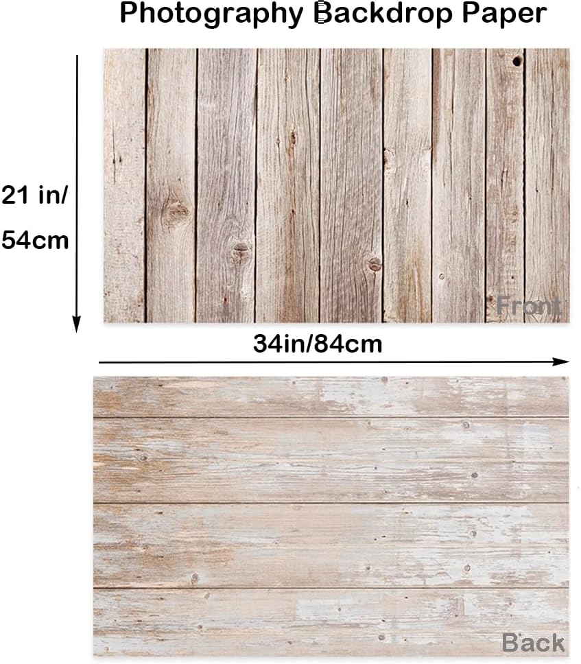Lebensmittel-Fotografie-Hintergrund-Set, 3-teilig, 54 x 84 cm, flach, doppelseitig, für Fotostudio,
