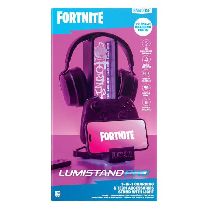 Paladone Fortnite 3-in-1 Kopfhörerständer und Technik-Ladestation mit Konsolen-Controller-Halterung