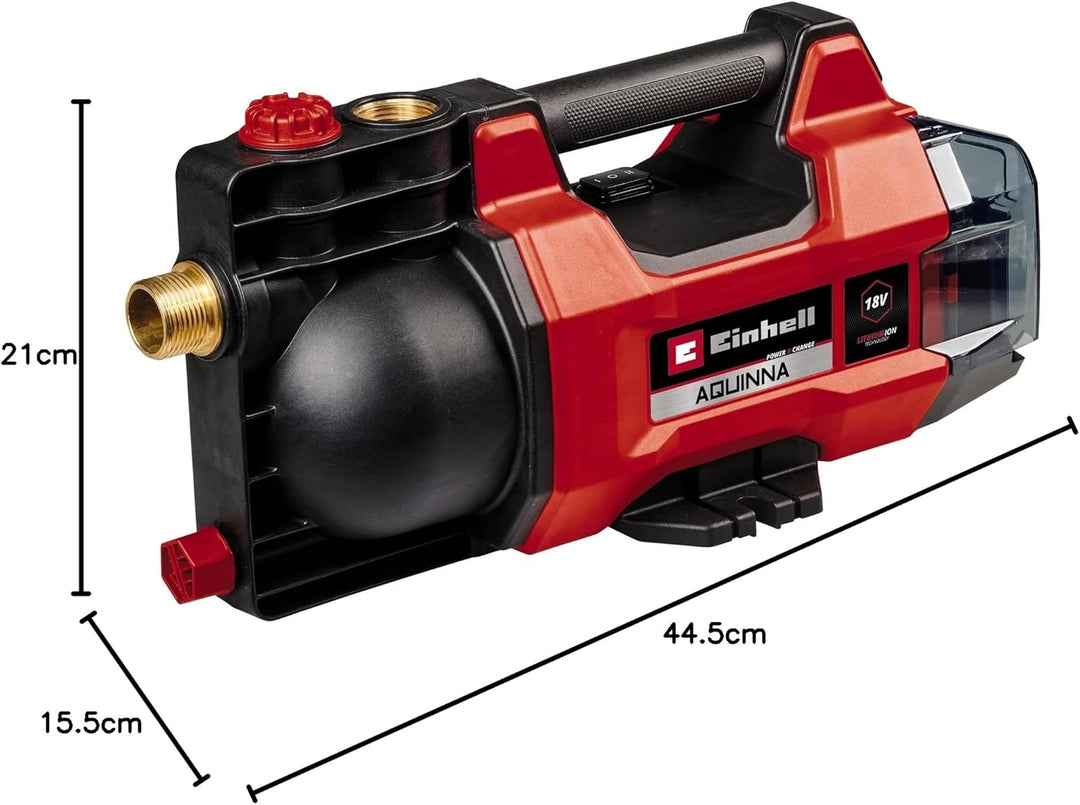 Einhell Akku-Gartenpumpe AQUINNA 18/28 Power X-Change (18 V, max. 2800 L/h Fördermenge, max. 25 m Fö