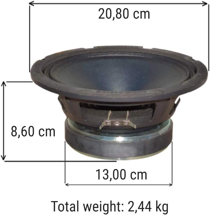 1 MIDRANGE kompatibel mit Audio System KF-8 KF8 Lautsprecher 20,00 cm 200 mm 8" Durchmesser 200 watt