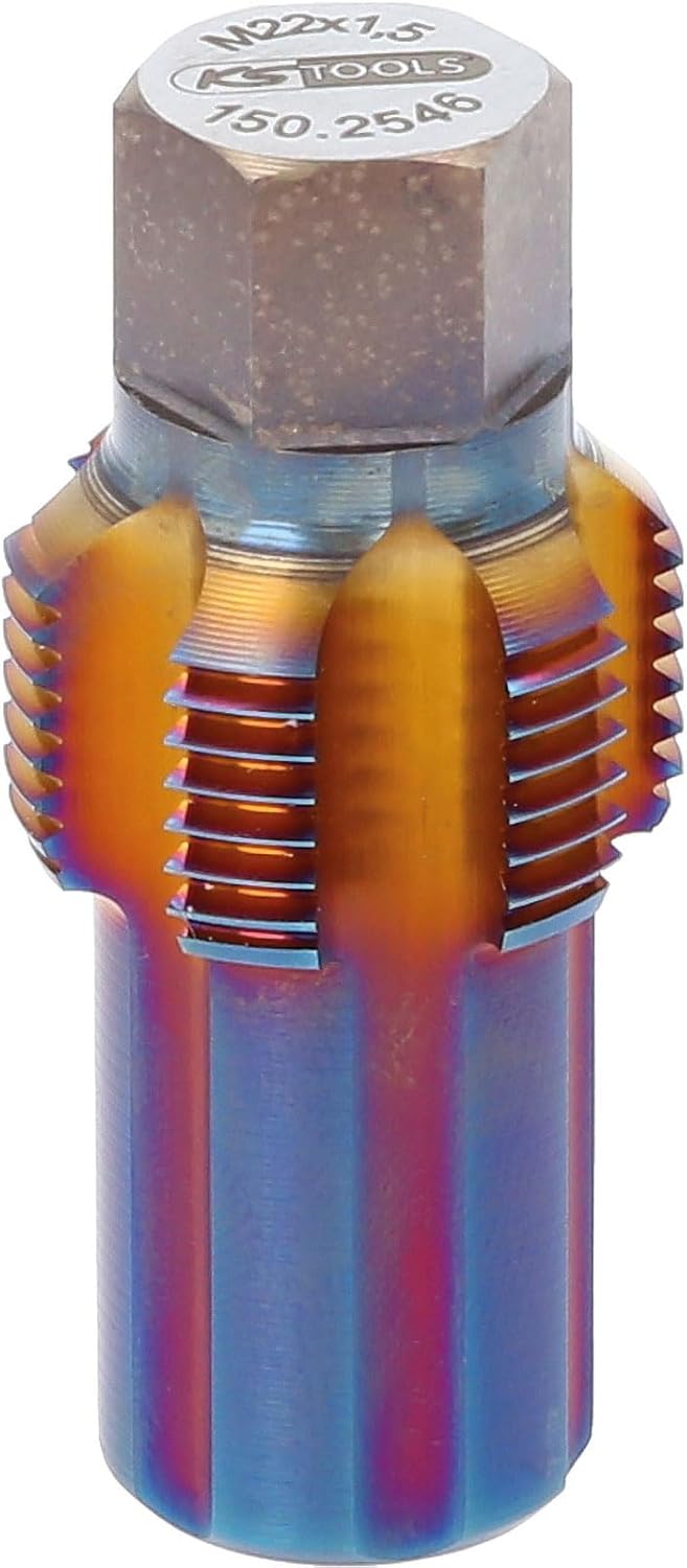 KS Tools 150.2546 Gewindeschneider mit Führungsbolzen für Partikelfiltersensoren, M22x1,5