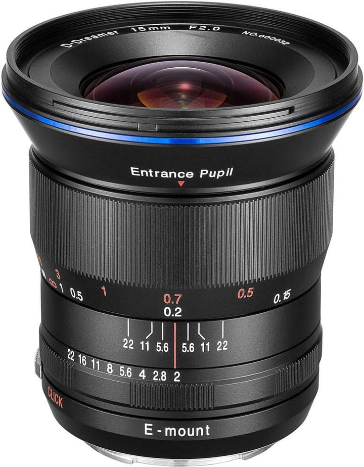 Laowa Kompatibel mit Sony FE Weitwinkelobjektiv VE1520SFE 15 mm F2 Zero Verzerrung, Schwarz