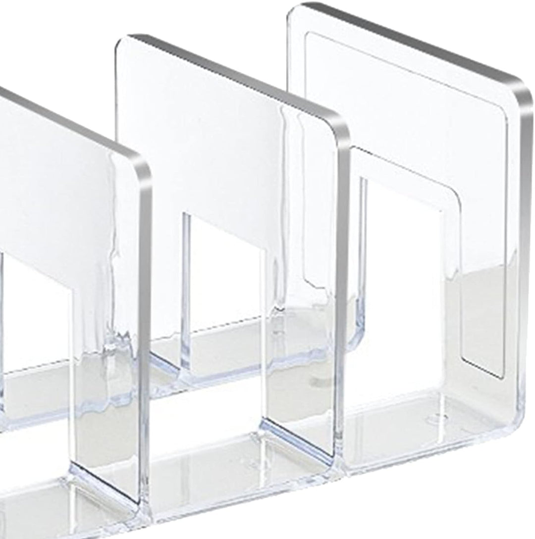Buchstützen, Bücherregalhalter aus Transparentem Kunststoff-Acryl-Material für das Büro-Klassenzimme