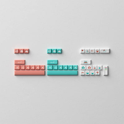 Akko Red Fuji Tastatur Tastenkappen 161 Tasten JDA Profile PBT Dye-Sub Full Keycap Set für Mechanisc