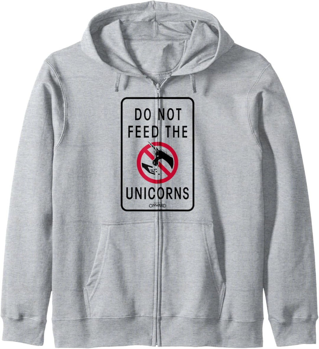 Disney Pixar Onward Do Not Feed The Unicorns Sign Kapuzenjacke