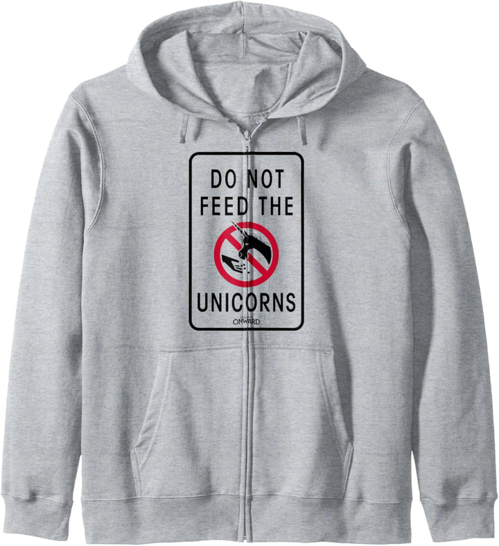 Disney Pixar Onward Do Not Feed The Unicorns Sign Kapuzenjacke