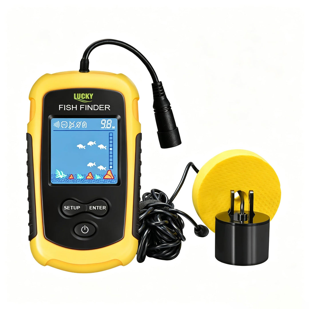 LUCKY Kajak Tragbares Fisch Tiefenmesser Wasser Handlich Fisch Finder Sonar Giessbar Kajak Boote Fis