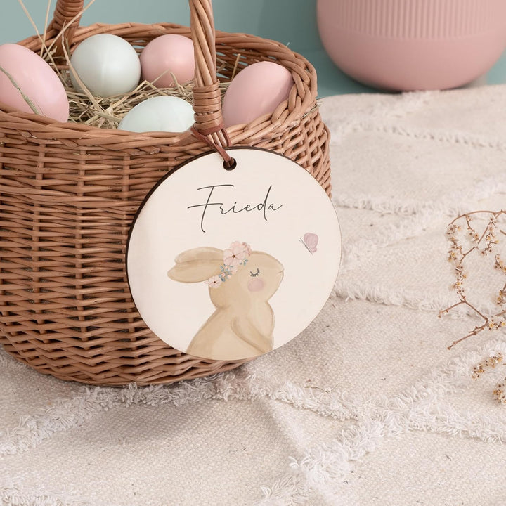 Personalisiertes Osterkörbchen – Weidenkörbchen für Kinder & Babys – Mit süssem Tier-Design – Ostere