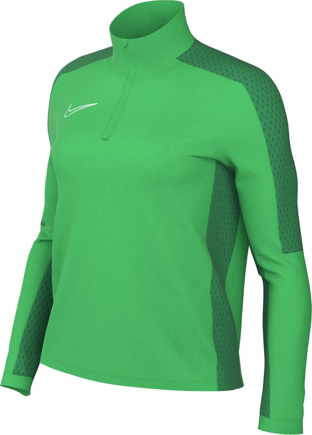 Nike Damen Dri-fit Academy Jacke, Weiss, Rundhalsausschnitt, Langarm, Slim, Atmungsaktiv, Leicht, Po