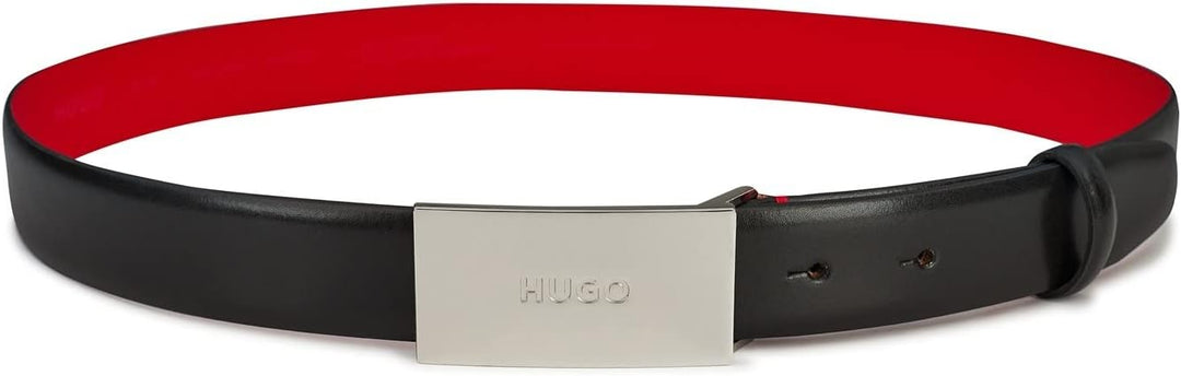 HUGO Herren Baldwin-n Gürtel 90 New - Black001, 90 New - Black001