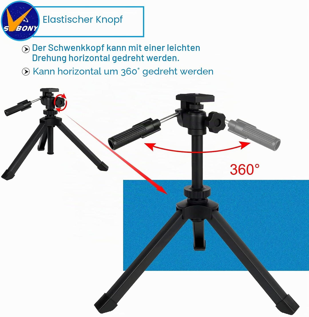 Svbony SV146 Desktop Stativ 10-13.6in Verstellbares Aluminium Tischstativ Leichtes und Tragbares Min