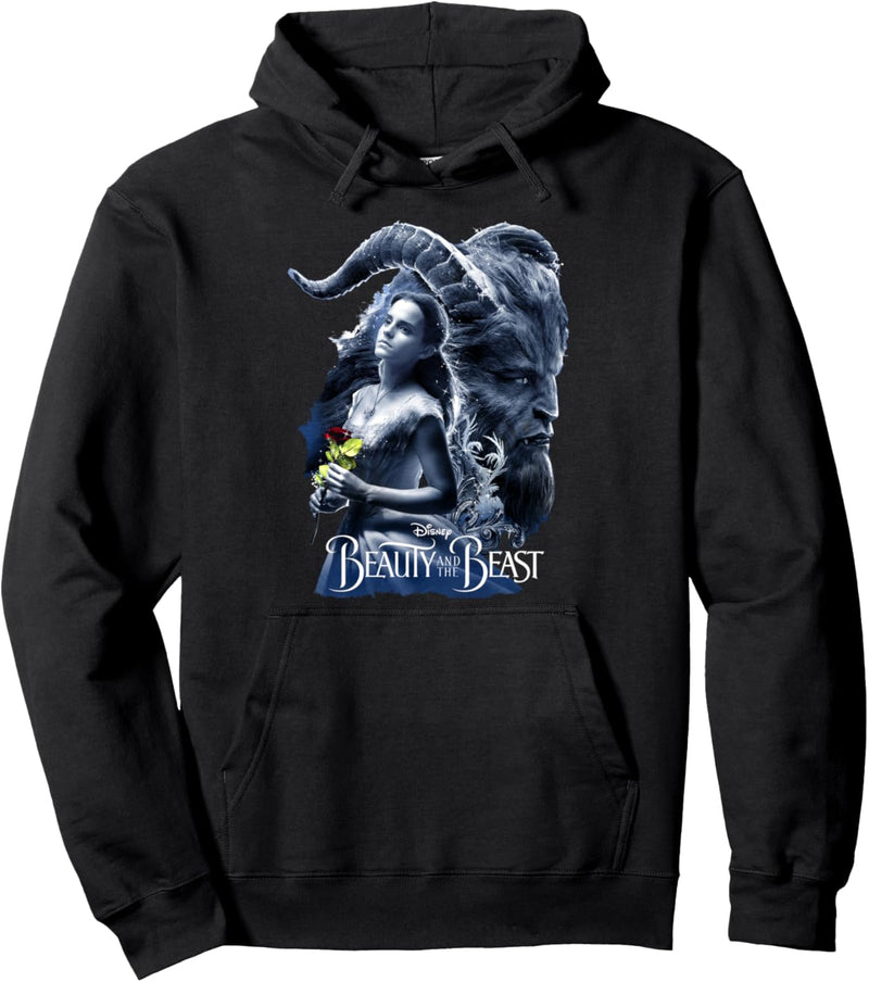 Disney Beauty And The Beast Blue Hue Portrait Pullover Hoodie