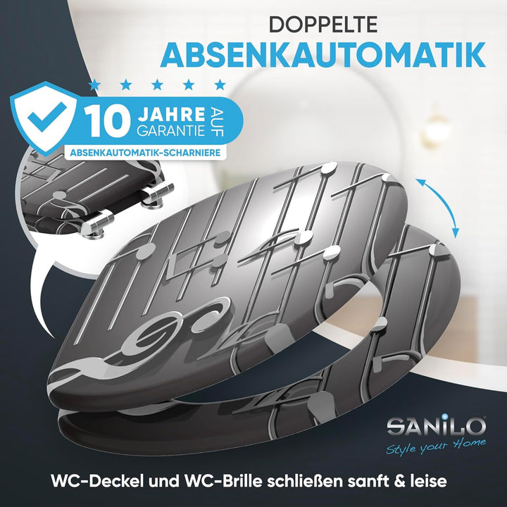 Sanilo WC Sitz mit Absenkautomatik, viele neue Toilettendeckel zur Auswahl, hochwertige Oberfläche,