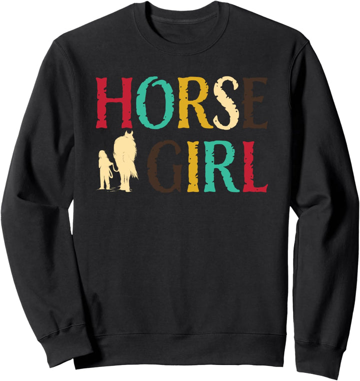 Horse Girl - Reiterin - Retro Cowgirl Reiter Mädchen Sweatshirt