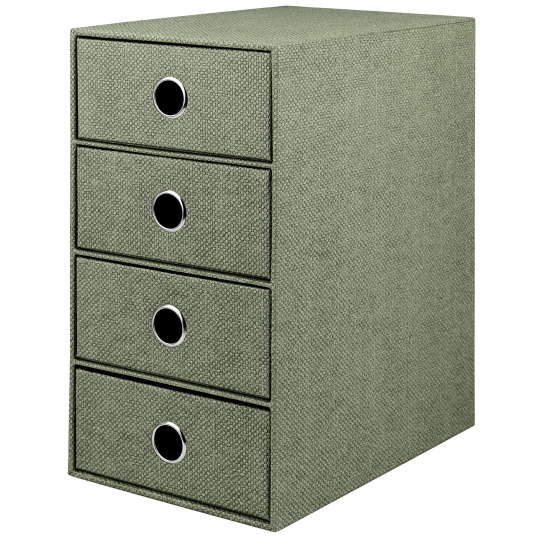 Rössler 1524452674 - S.O.H.O. 4er Schubladenbox für DIN A5, mit Griffloch, Special line Sage, 250 x