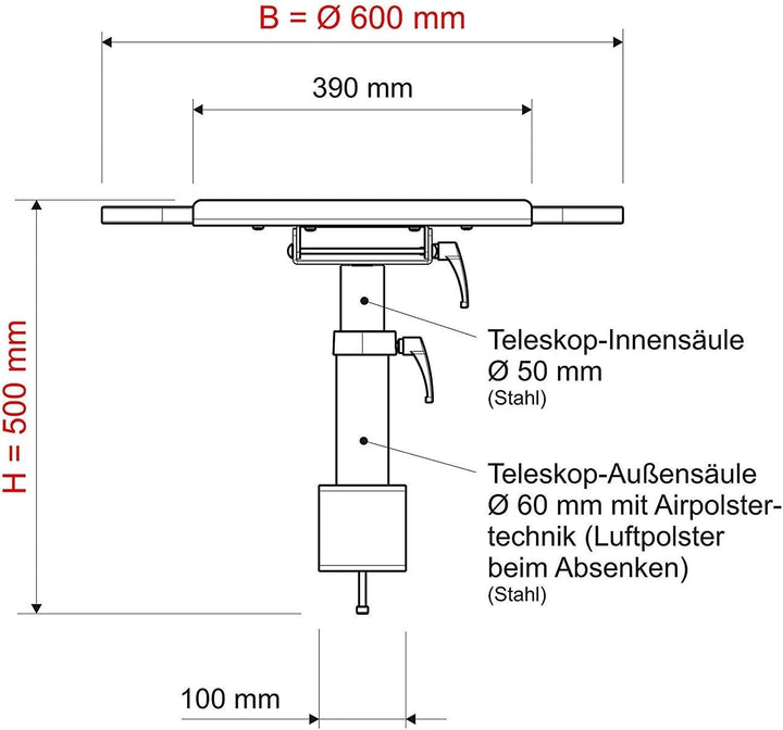 Maul Stehpult | Schreibtischaufsatz | Tischaufsatz höhenverstellbar | Tischerhöhung Aufsatz | Monito